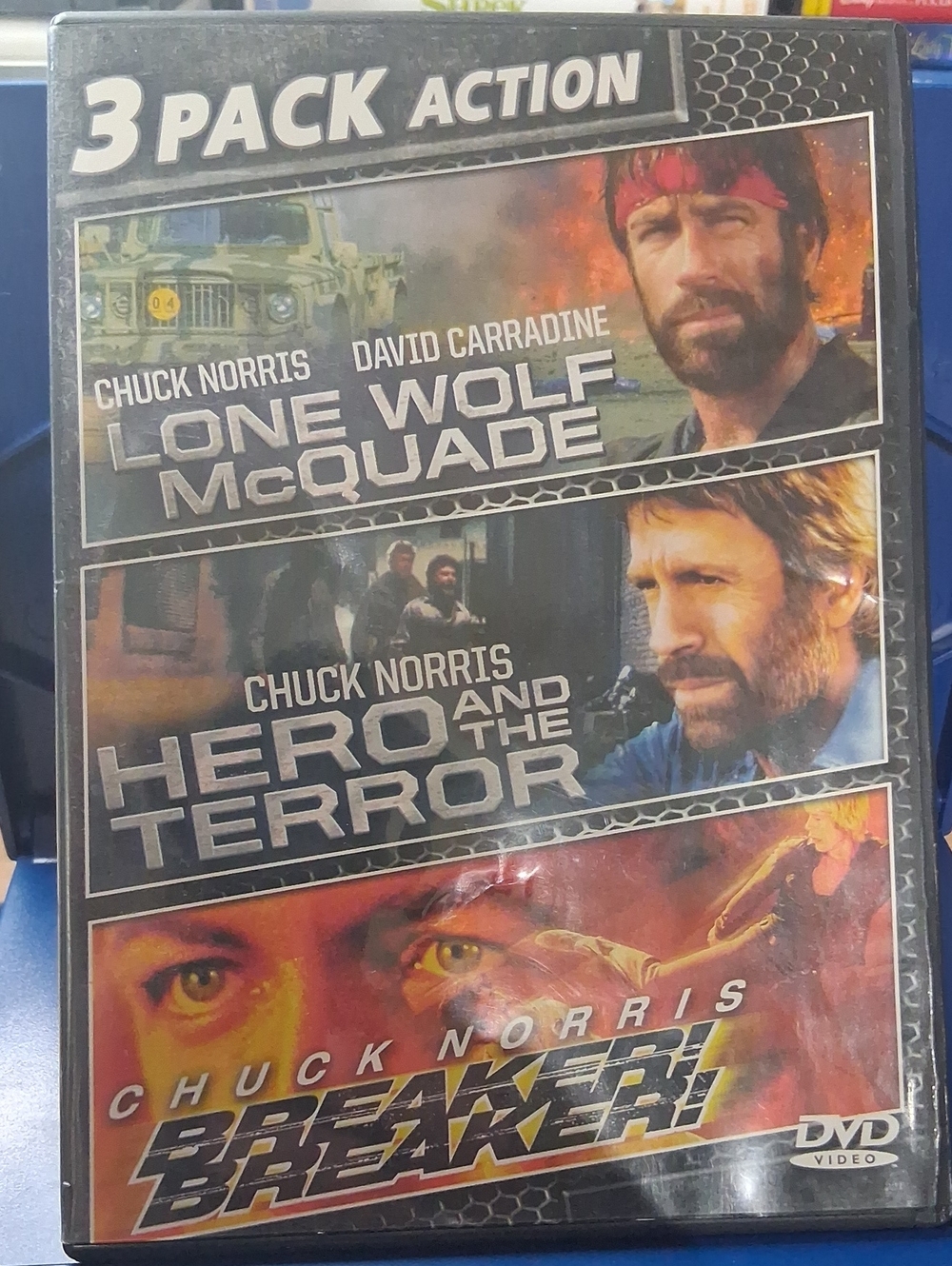 Chuck Norris 3-Pack Action DVD Set - Black